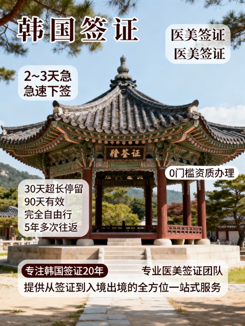 本次主题按照韩国风格生成10张，文案如下：
韩国签证
医美签证
医美签证
2~3天急速下签
0门槛资质办理 
30天超长停留 90天有效 完全自由行 5年多次往返 
专注韩国签证20年
专业医美签证团预览效果