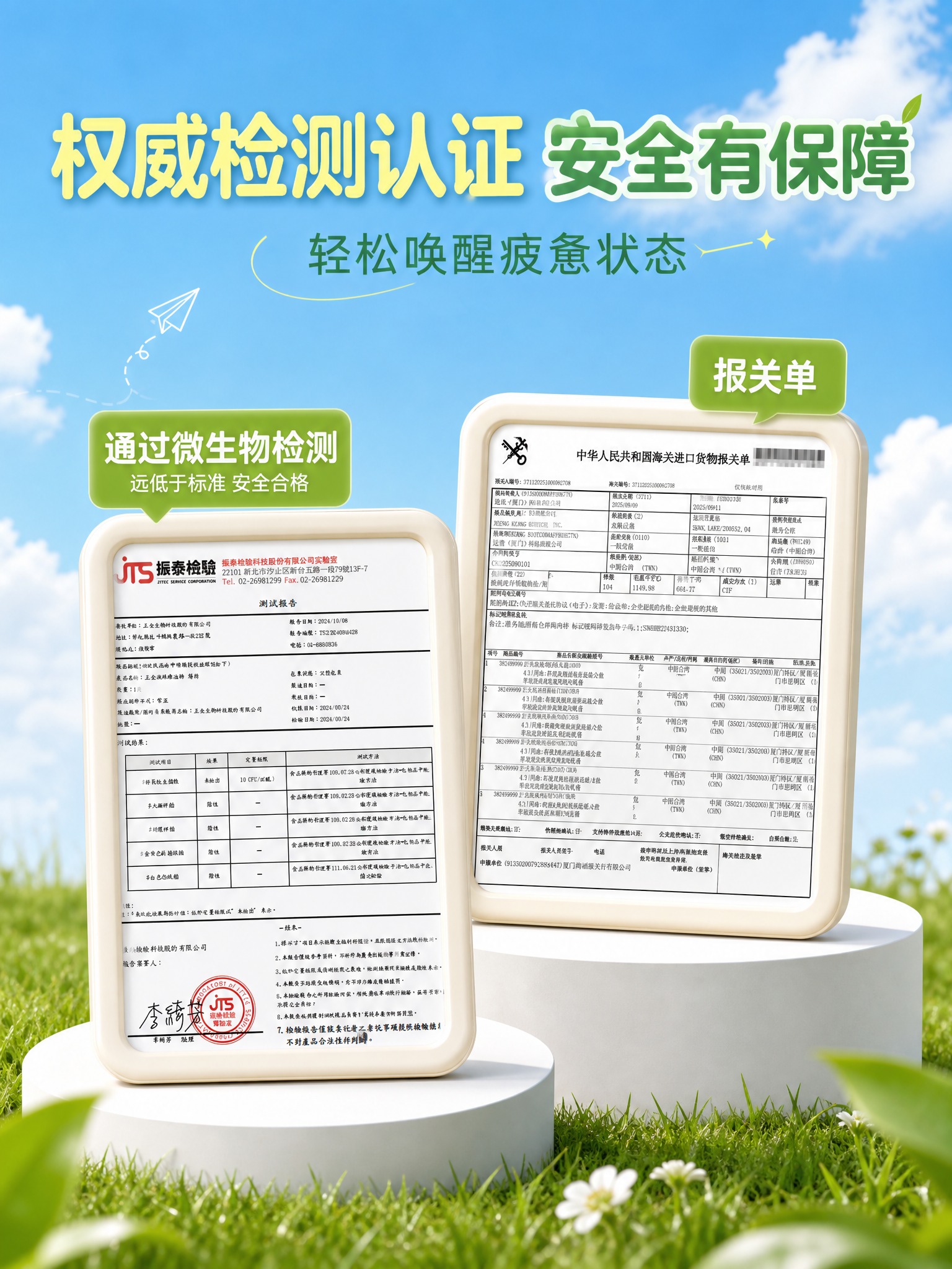 3:4竖版电商海报，参考图3的清新电商风格：蓝天白云草地背景，… - 图片创意预览