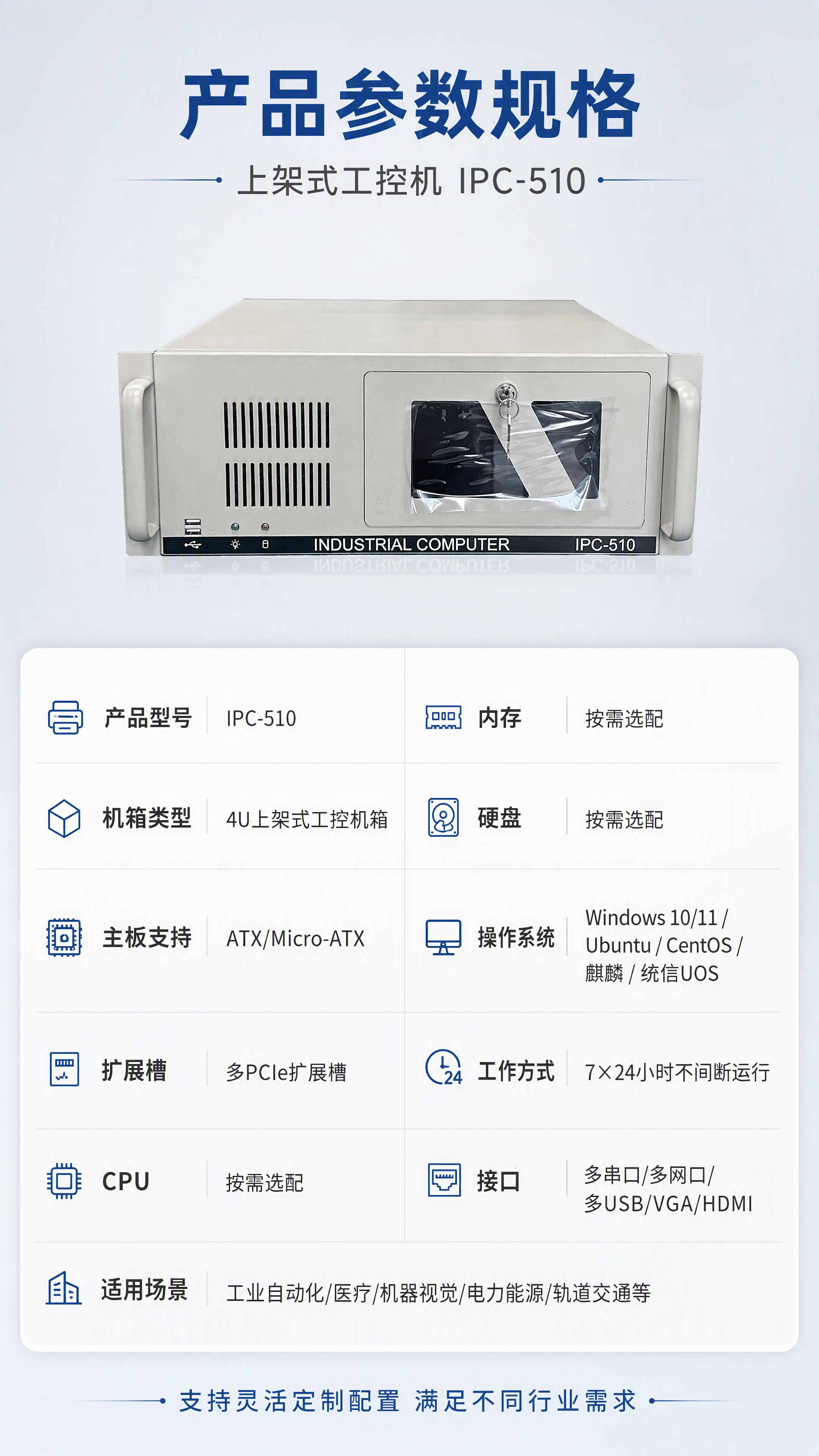[第8张] 产品参数与规格信息页-IPC-510工控机参数收口… - 图片创意预览