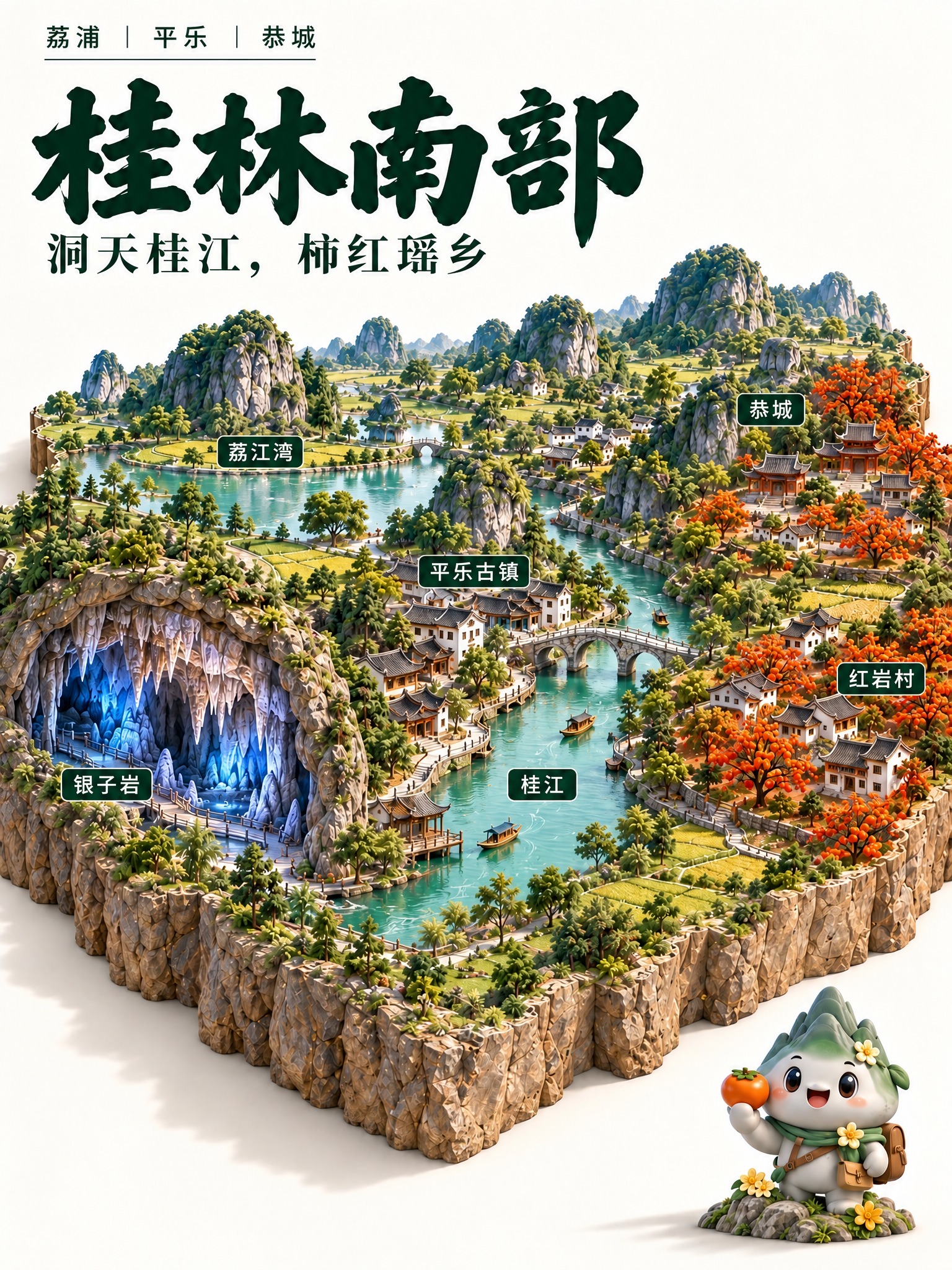 图生图同款微改创作：保持原图整体构图、3D微缩地图风格、白色背… - 图片创意预览