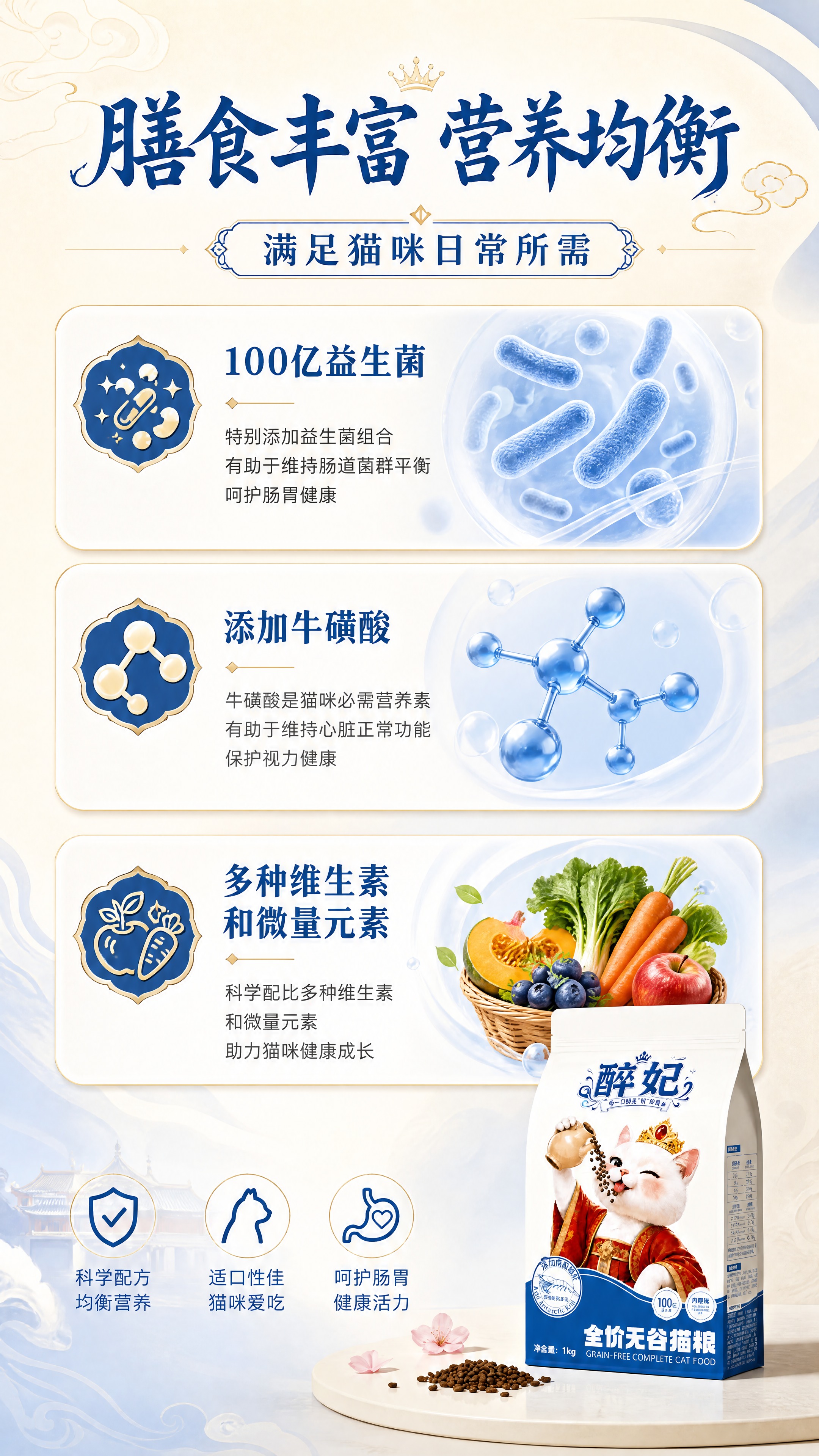 [商品] 使用【图1】醉妃全价无谷猫粮1kg包装图；保留包装整… - 图片创意预览