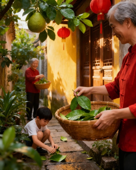 场景加入孩子，老人，一家团员预览效果