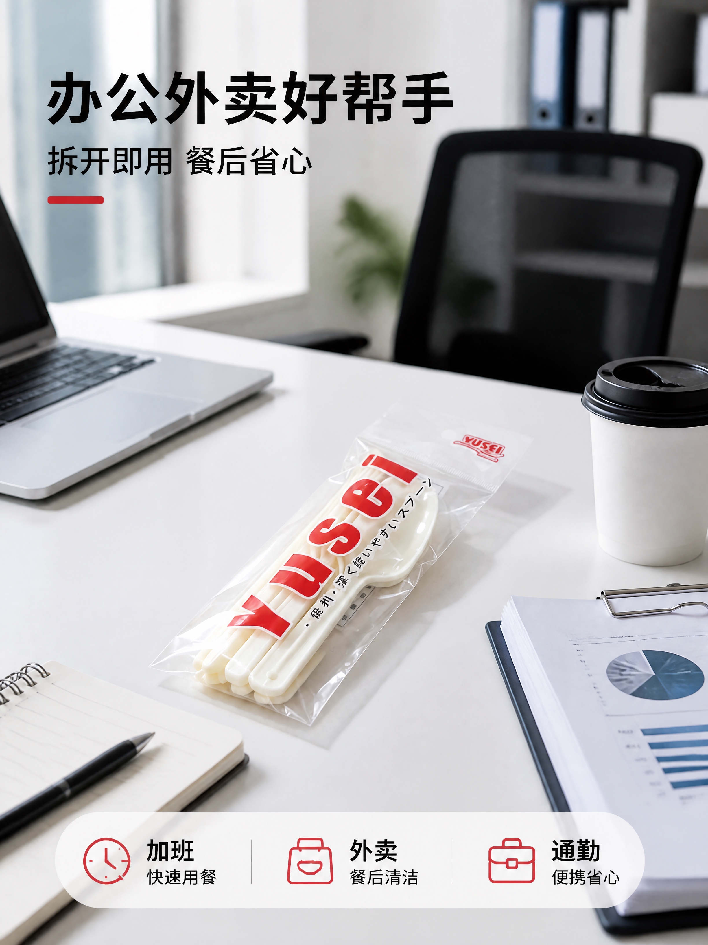 [第4张] 场景展示页 - 办公外卖便捷场景。本张使用【图3】… - 图片创意预览