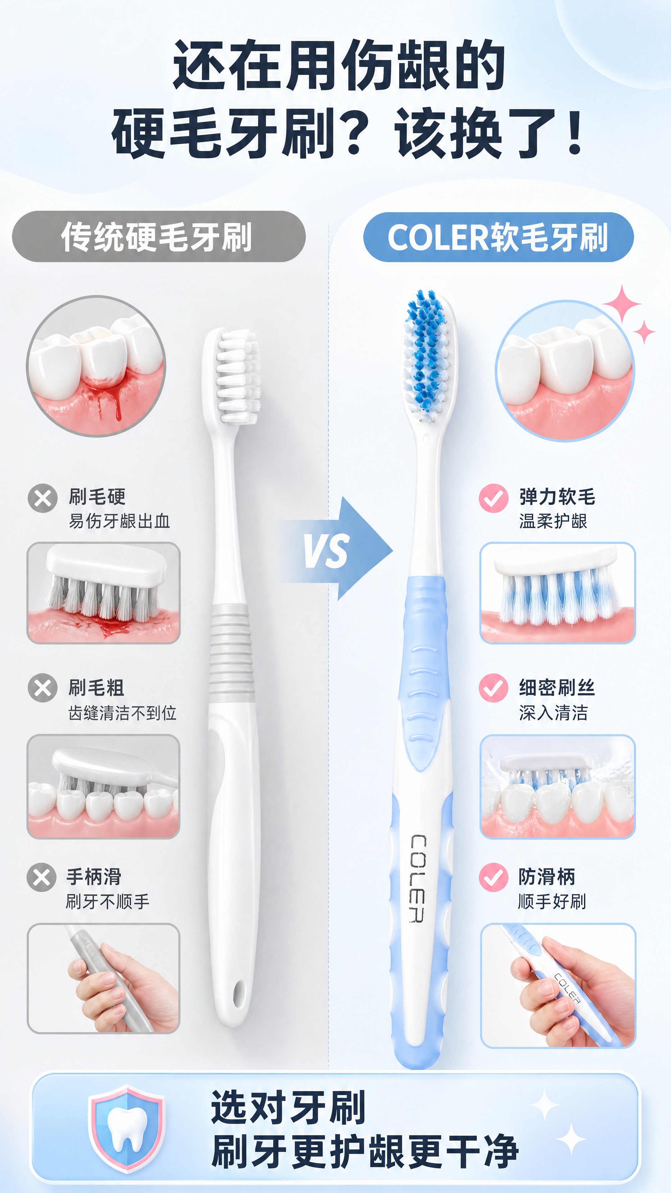 [商品] 使用【图1】COLER牙刷（蓝色款）作为右侧解决方产… - 图片创意预览