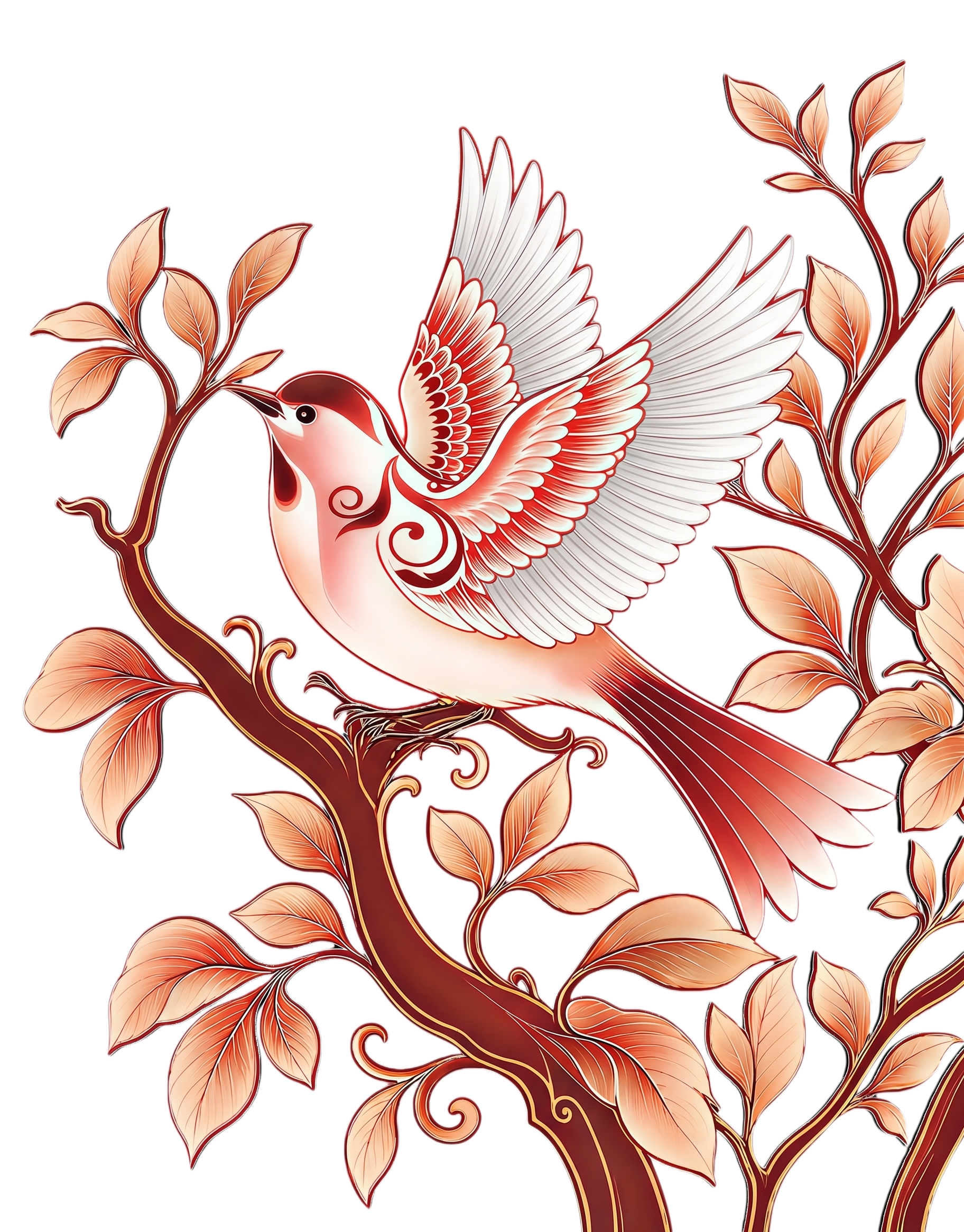 鸟翅膀的羽翼的灰黑色百年城白色，其他的不变 - 图片创意预览