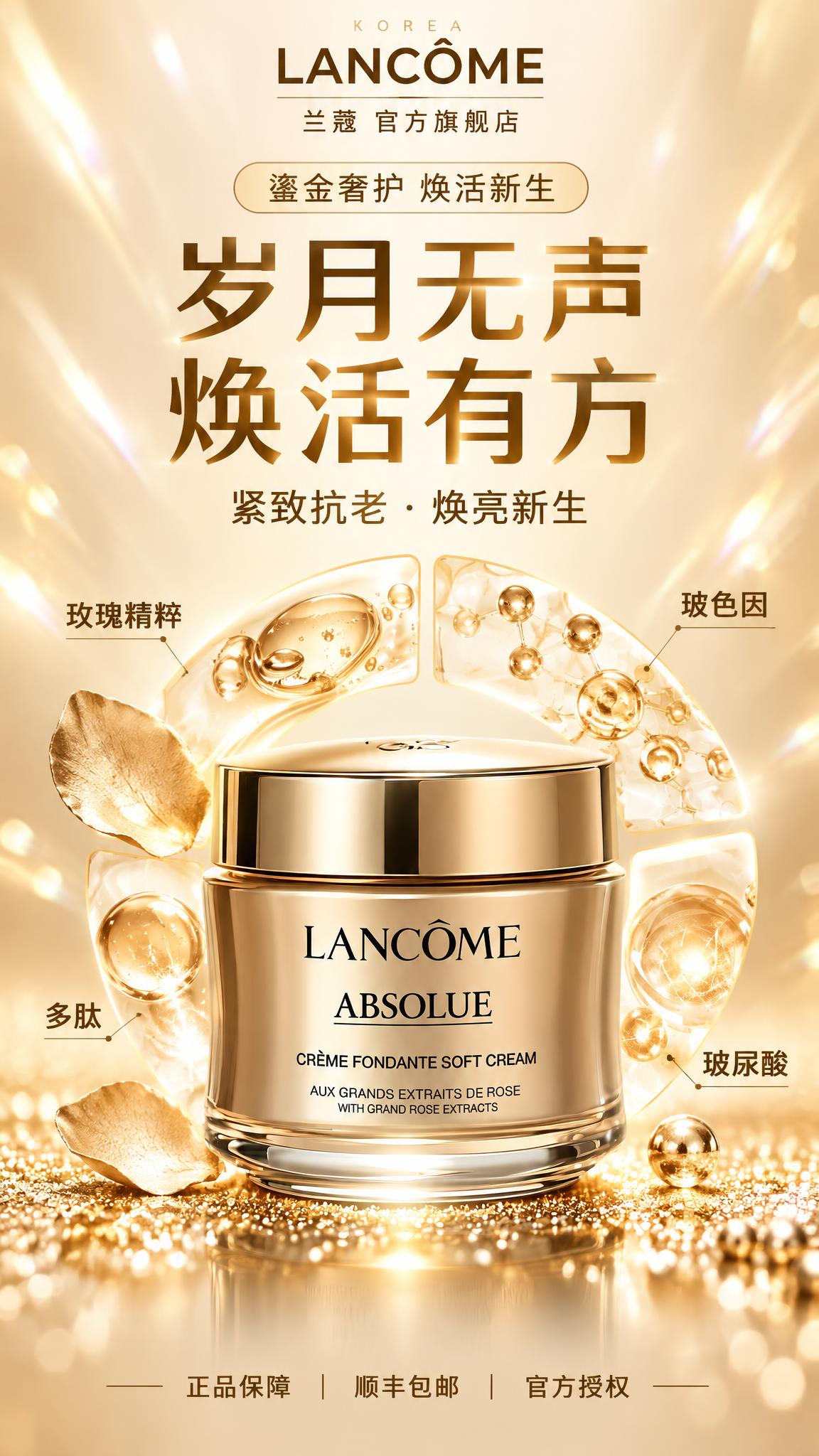 图生图模式：参考第1张图的9:16竖版美妆海报版式（顶部居中品… - 图片创意预览