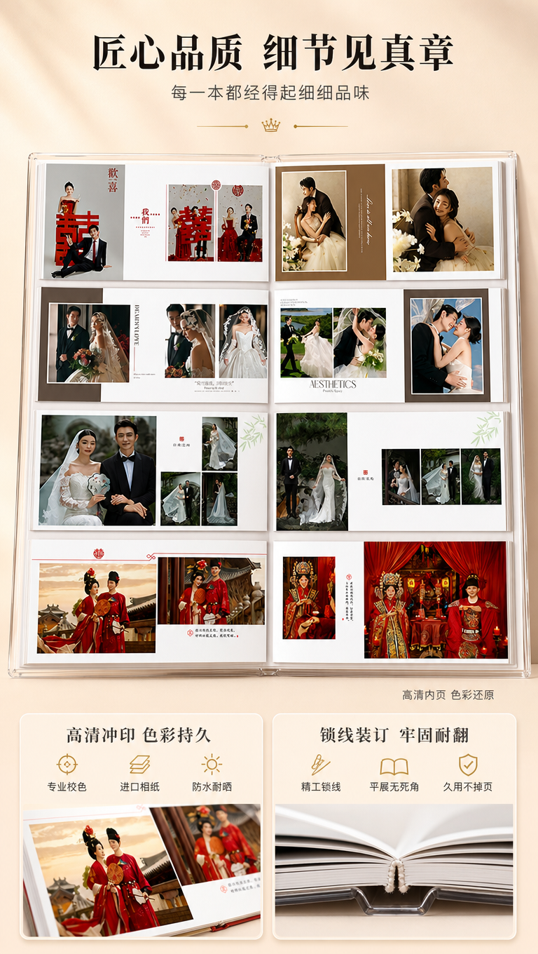 [商品] 使用【图4】翻开的水晶相册内页展示图，保留相册打开形… - 图片创意预览