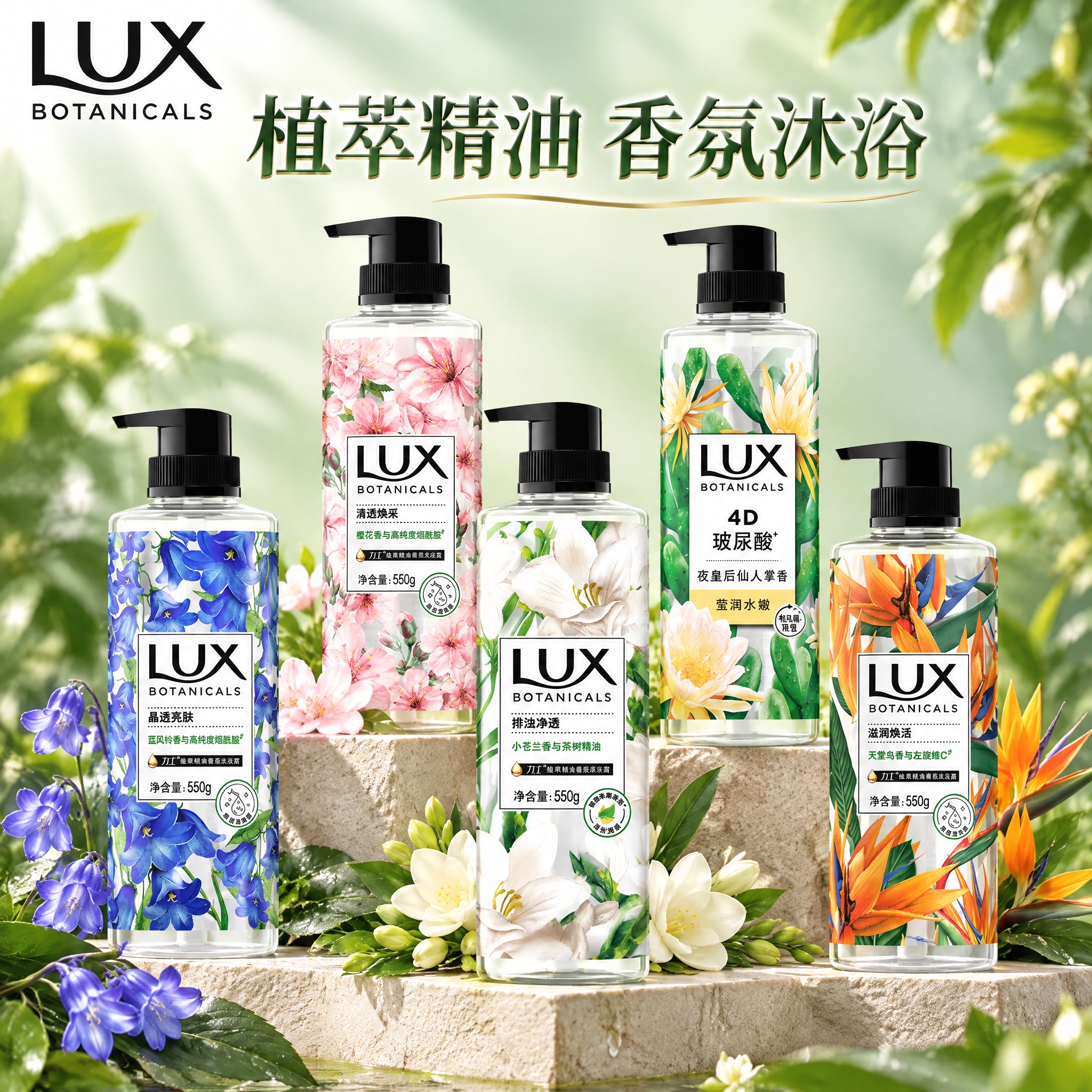 电商主图，1:1正方形，LUX BOTANICALS植萃精油香… - 图片创意预览