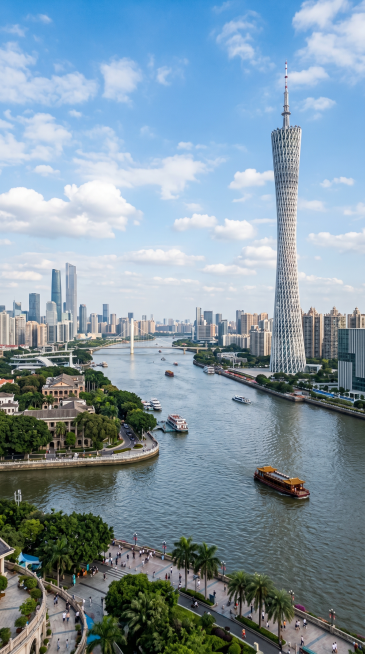 广州城市风景图，展示广州特色景观，画质清晰优美预览效果