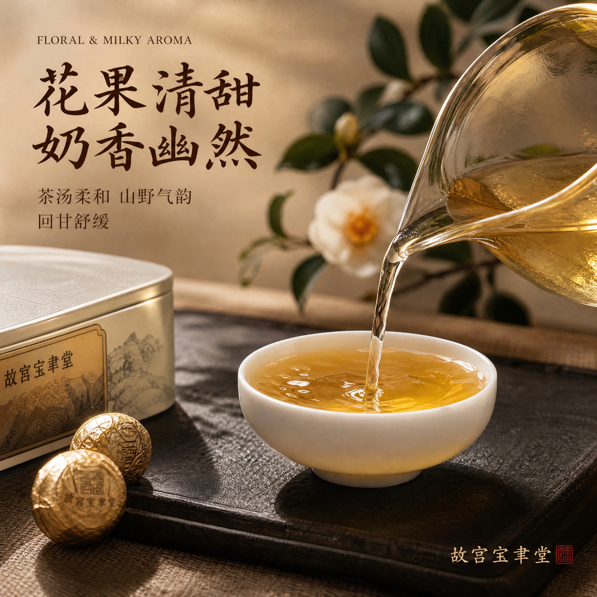 [主图-4] 故宫宝聿堂 2023冰岛地界古树白茶龙珠 茶汤口… - 图片创意预览