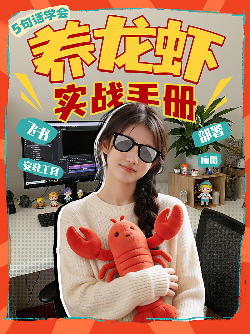 OpenClaw龙虾助手话题讨论小红书封面