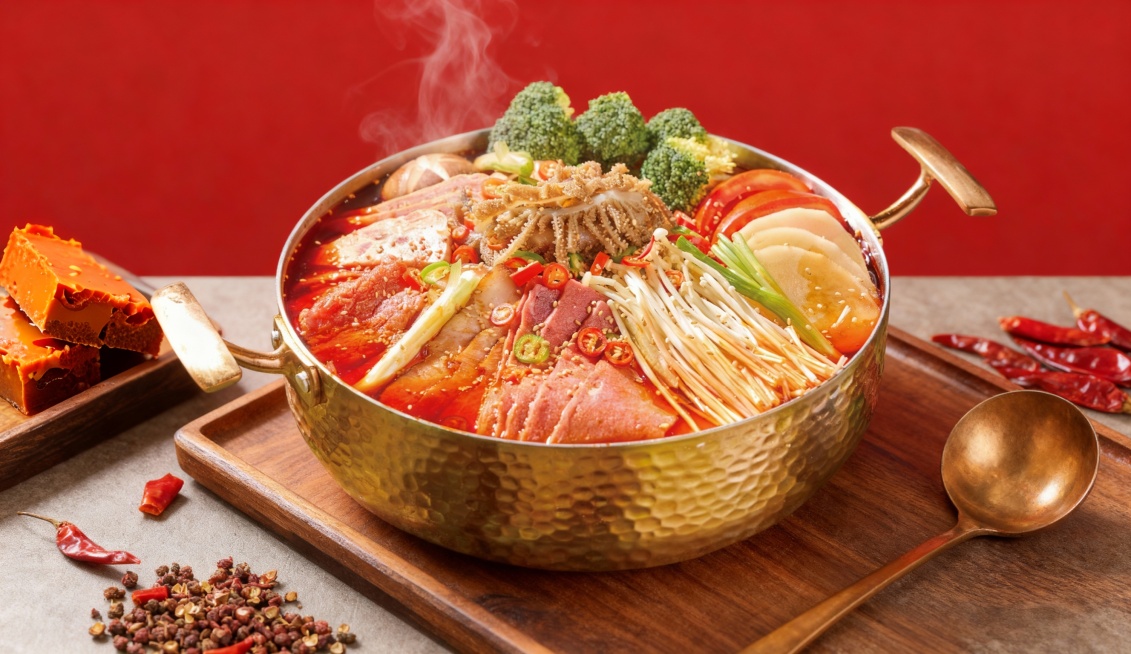 换成一款牛油火锅底料预览效果