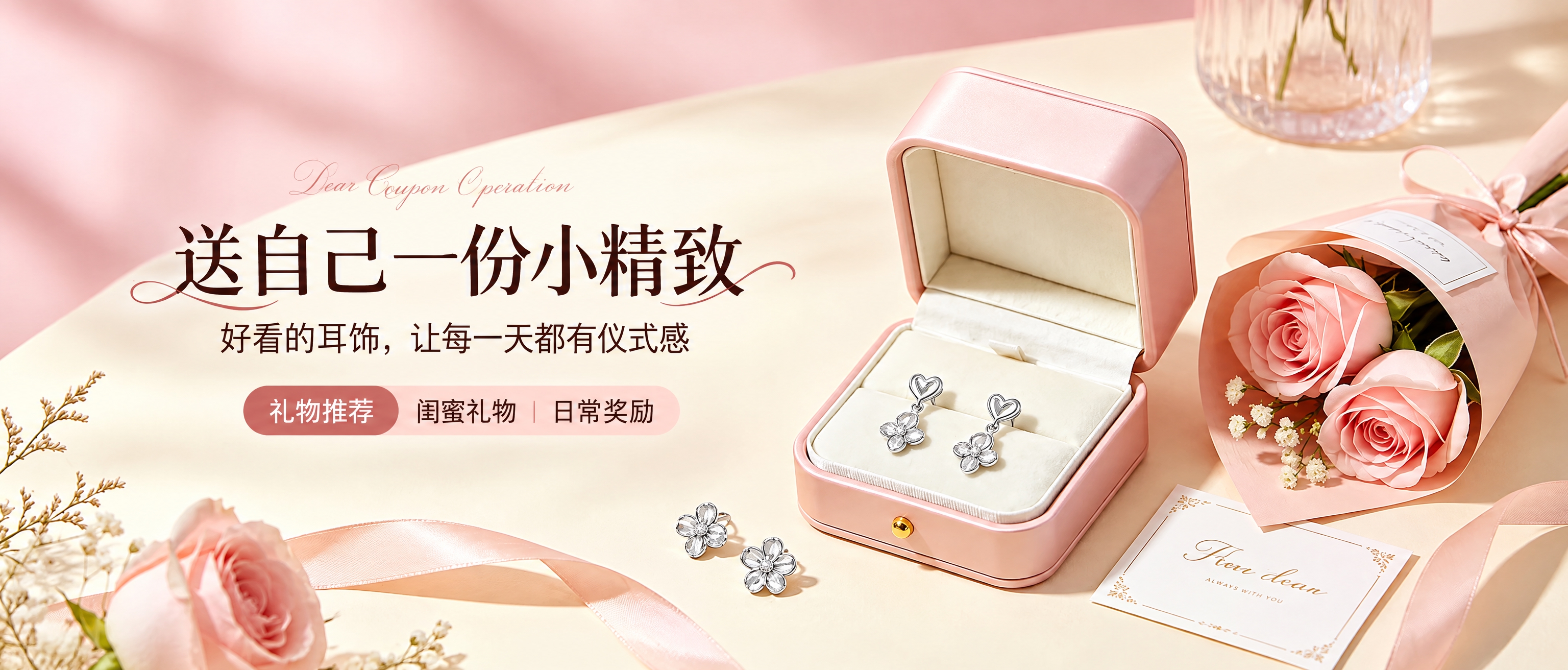 将图片调整为950x400像素的横版轮播图，保持原有的粉色首饰… - 图片创意预览