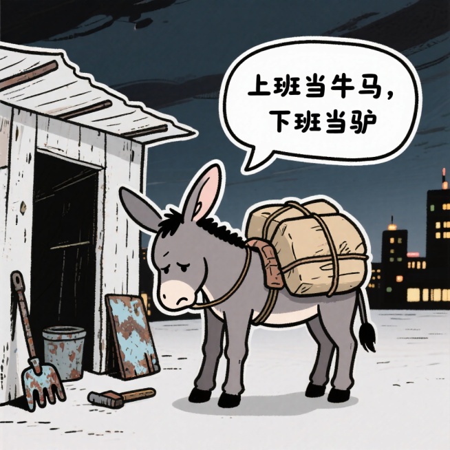 上班当牛马，下班当驴预览效果