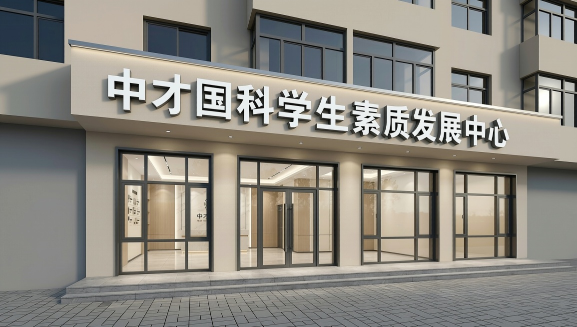 图中文字改成中才国科学生素质发展中心预览效果