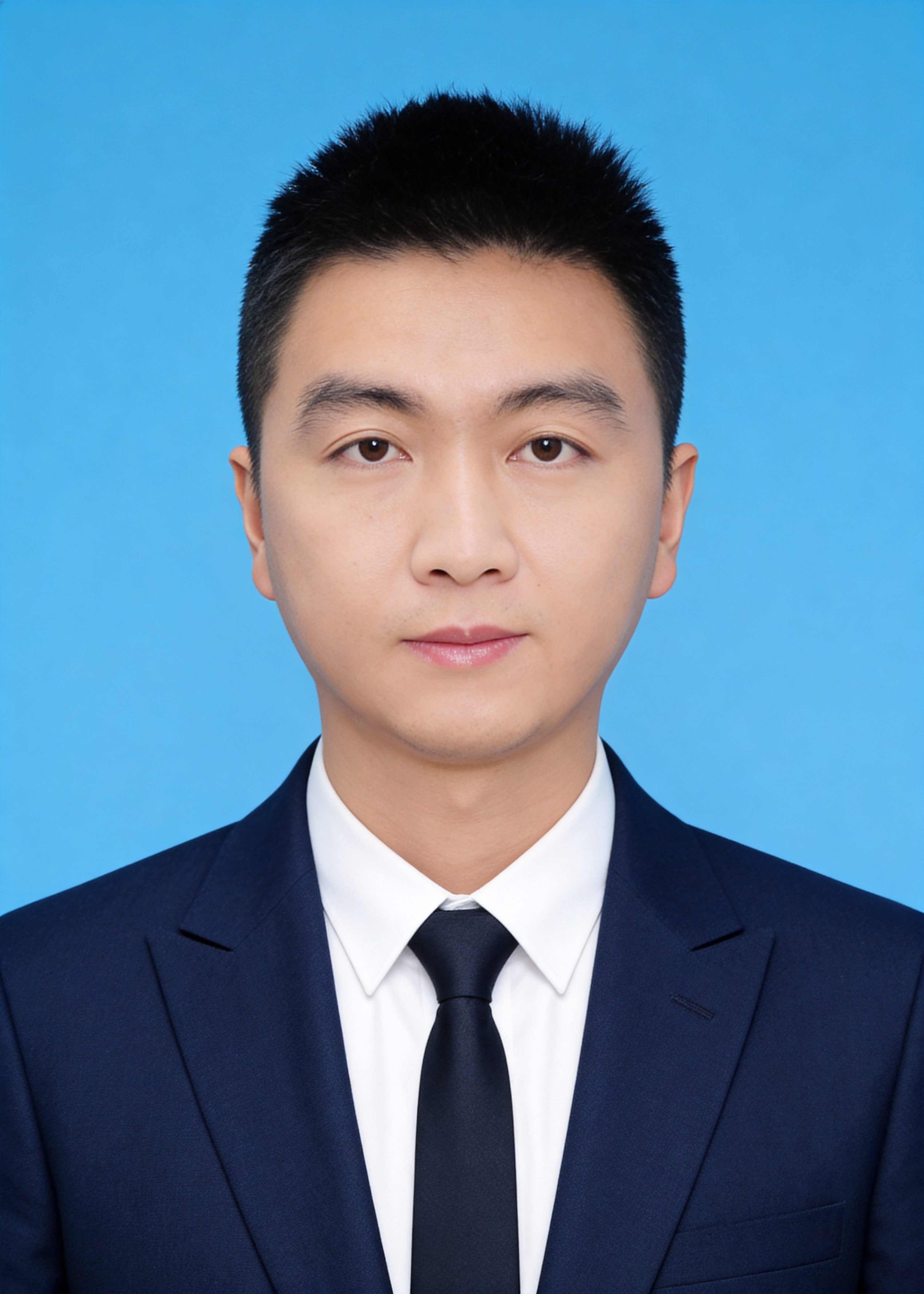 保留第一张图中人物发型、脸型、年龄特征生成标准样式纯正面证件照… - 图片创意预览