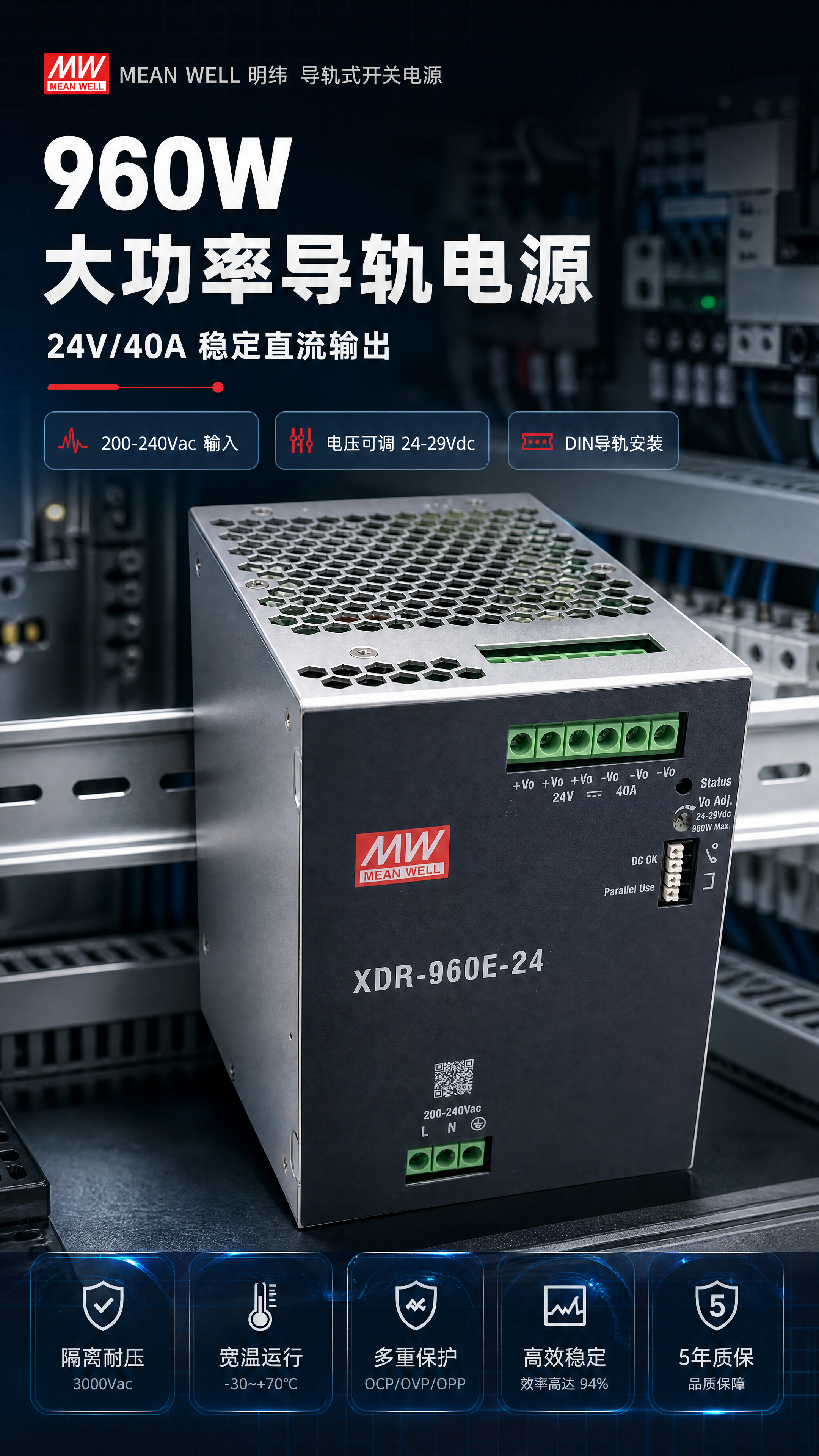[商品] 使用【图28】明纬MEAN WELL XDR-960… - 图片创意预览
