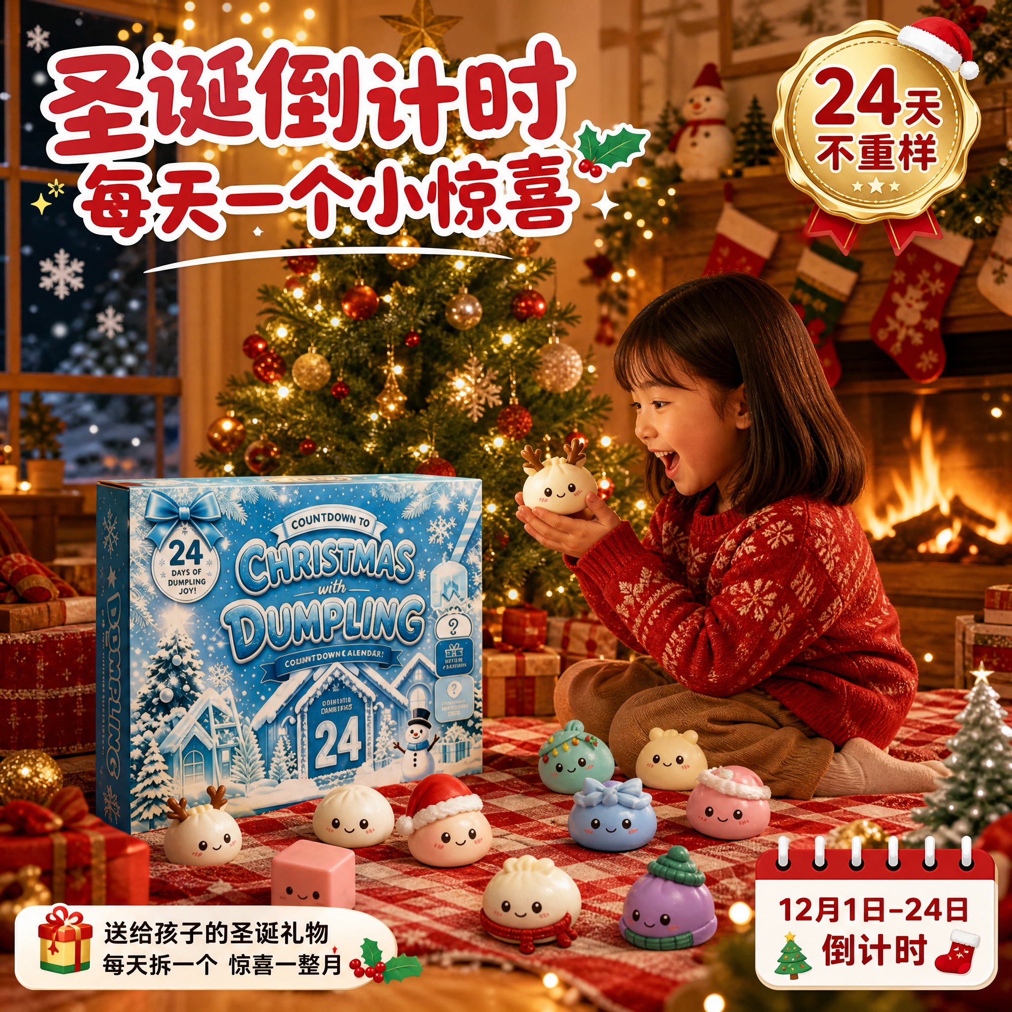 [主图-4] 圣诞节日场景与礼物氛围展示图。 [统一基调] 淘… - 图片创意预览