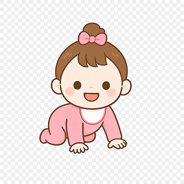 将图片中第三排第二个女宝头像单独抠出，背景透明，保存为PNG格式