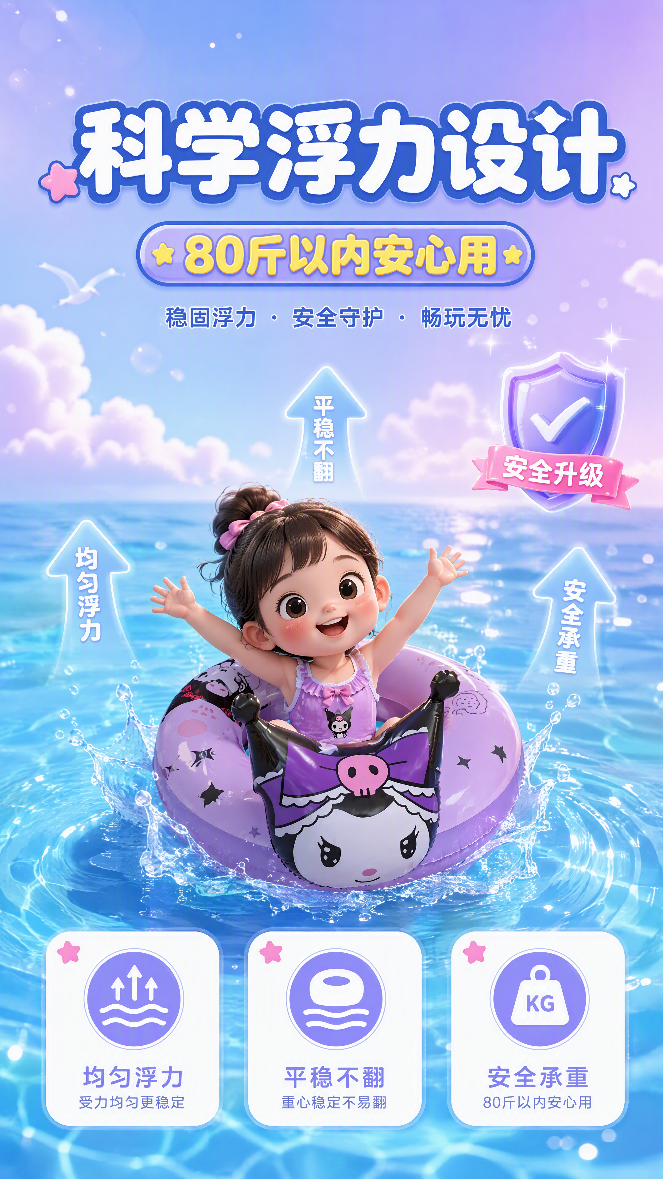 [第4张] 详情页安全卖点-科学浮力设计展示页。本张使用【图1… - 图片创意预览