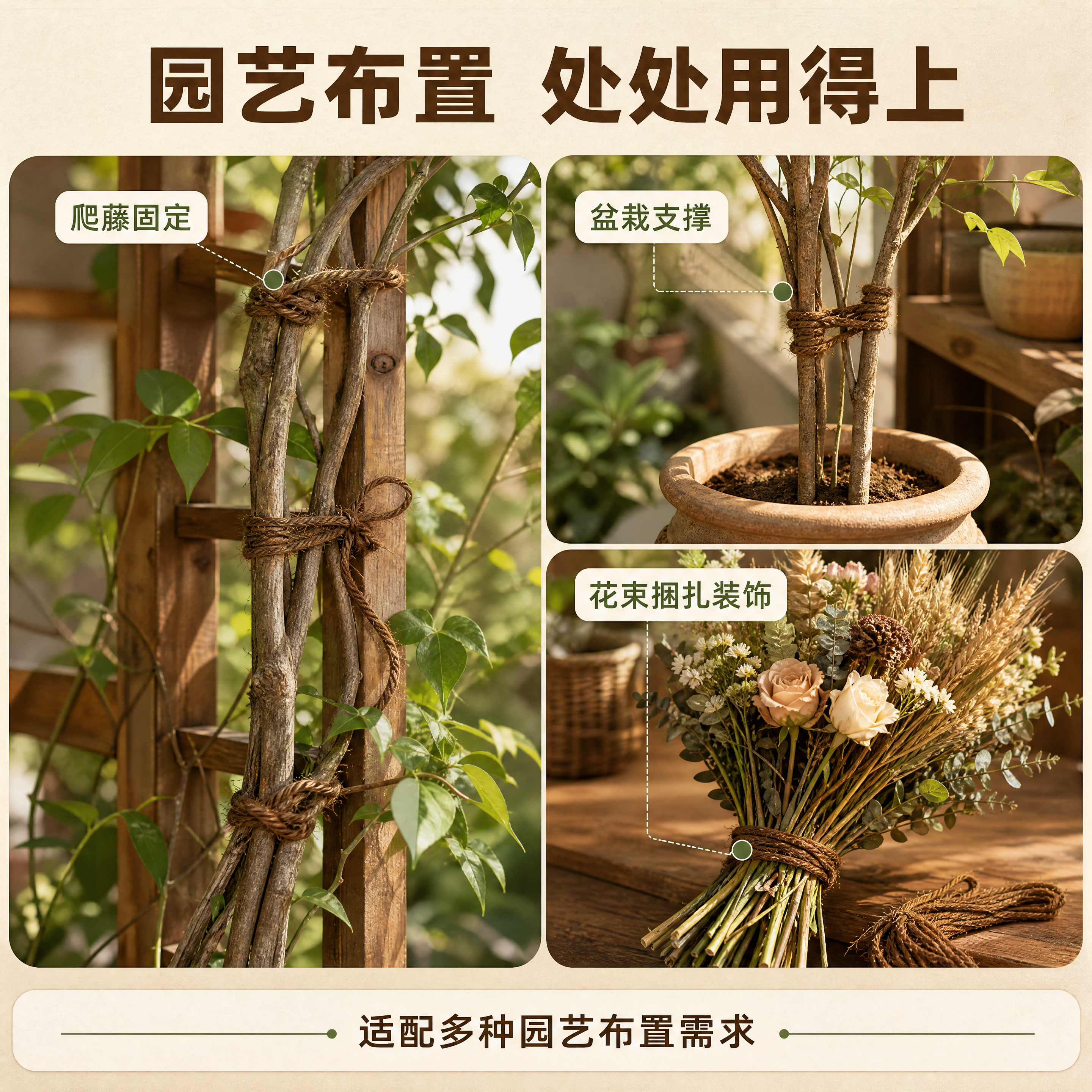 [商品] 使用【图1】整捆棕绳作为商品主体参考，【图5】单束形… - 图片创意预览