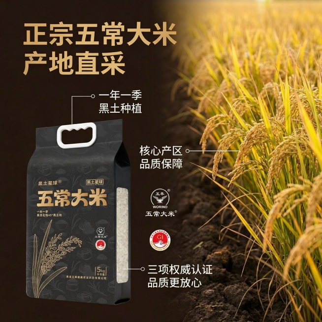 [垫图] https://gdesign-dam-hz.dancf.com/35951420116555830/bb7e20d40e1d4e73850567045103a983.jpg 五常大米卖点溯预览效果