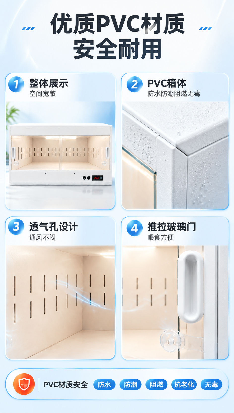 [商品] 使用【图1】白色PVC爬宠饲养箱；保留PVC箱体材质… - 图片创意预览