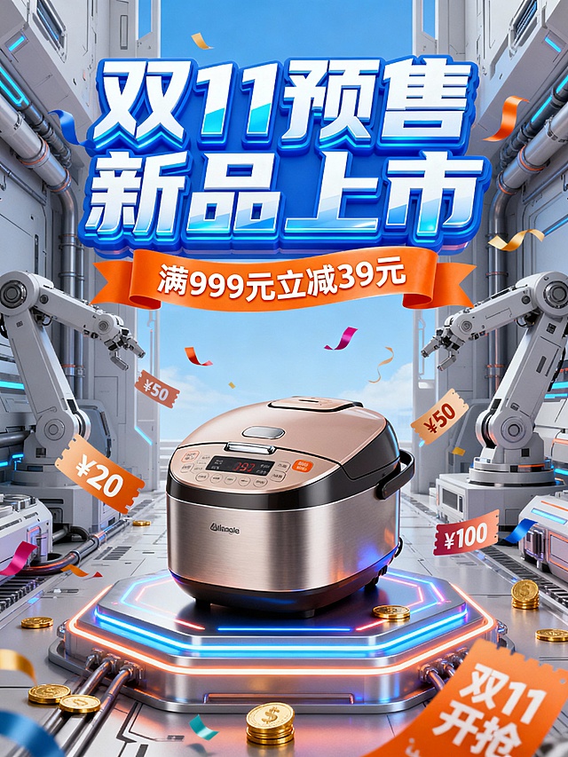 双11海报设计，电商海报设计，双11海报，双11素材，海报设计，双11