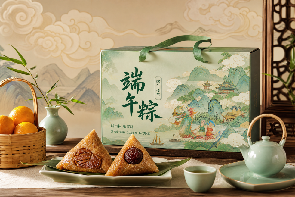 生成端午国风礼盒主图预览效果