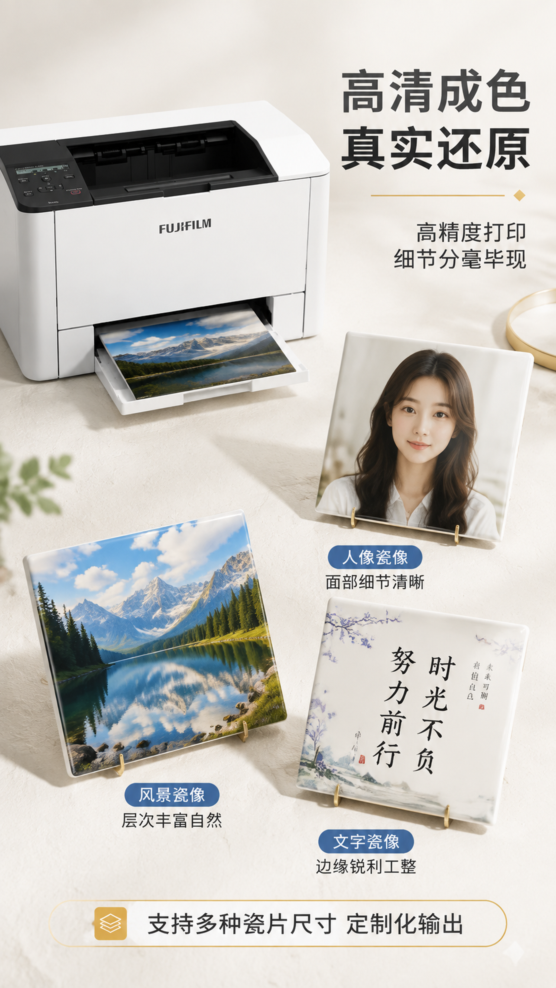 [第5张] 详情页功能实测-高精度高清成色打印效果展示。本张使… - 图片创意预览