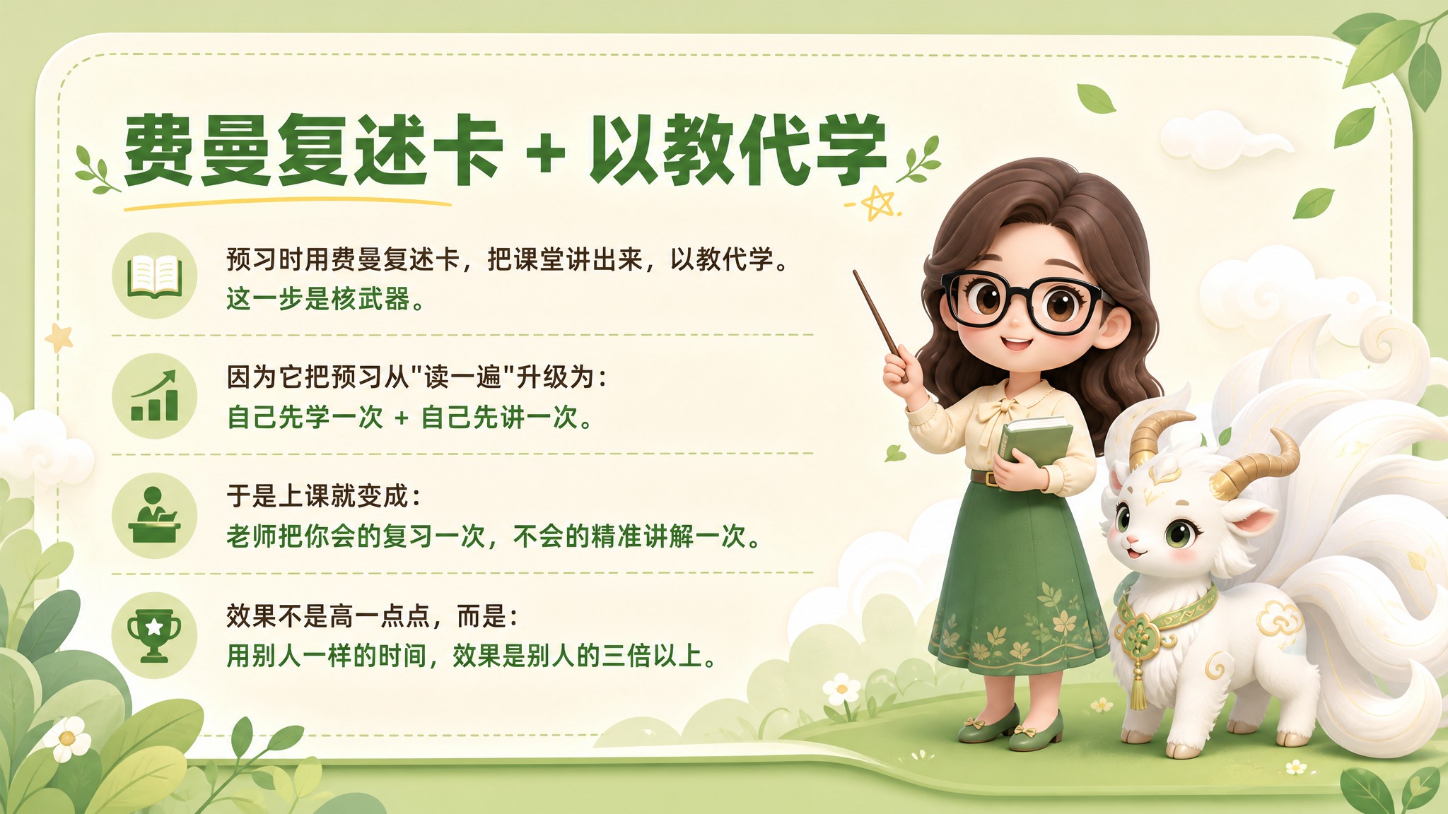 A4横版教育培训PPT页面设计，杏色和绿色为主色调，温馨柔和的… - 图片创意预览