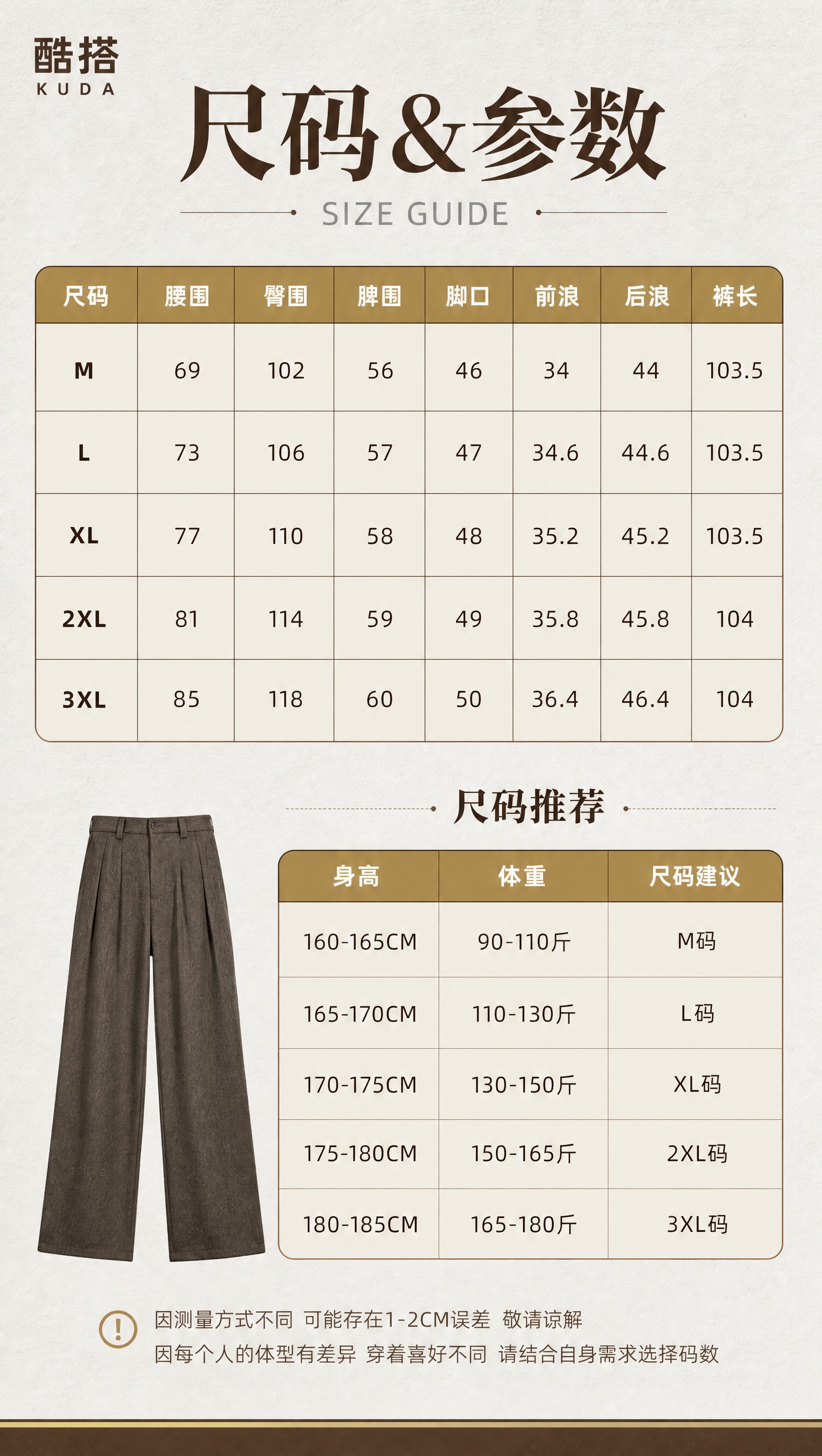[商品] 使用【图3】尺码参数图作数据参考；仅提取尺码表数据和… - 图片创意预览