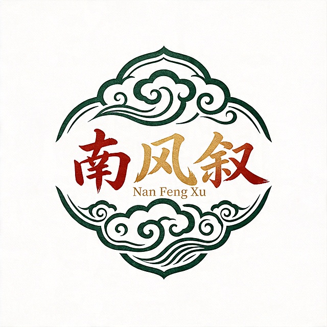 国潮风设计，融合中式云纹与描边技法，大字风字体配鎏金渐变，剪纸风格轮廓，古典民族气息浓郁。