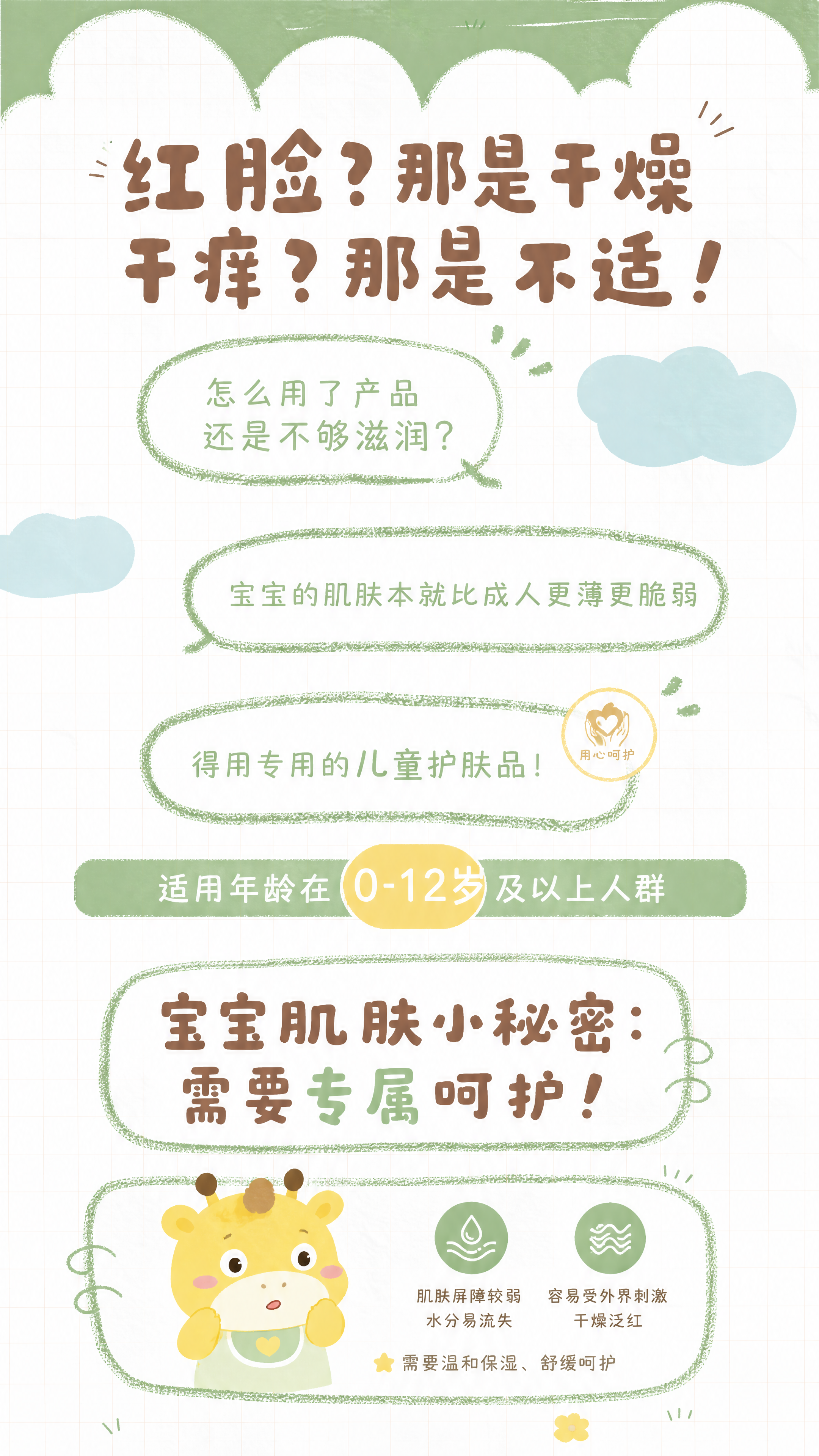 将润唇膏替换成宝宝霜插画风格保持一致「图片1 - 图片创意预览