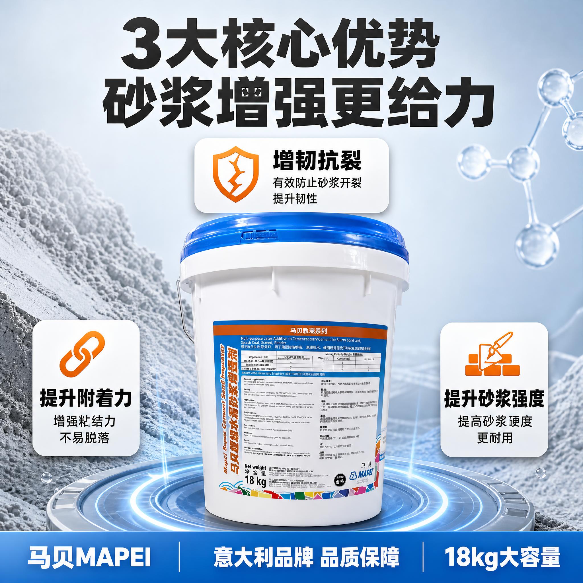 [主图2-核心亮点] 马贝超级水泥增强剂，拼多多爆款促销风第二… - 图片创意预览