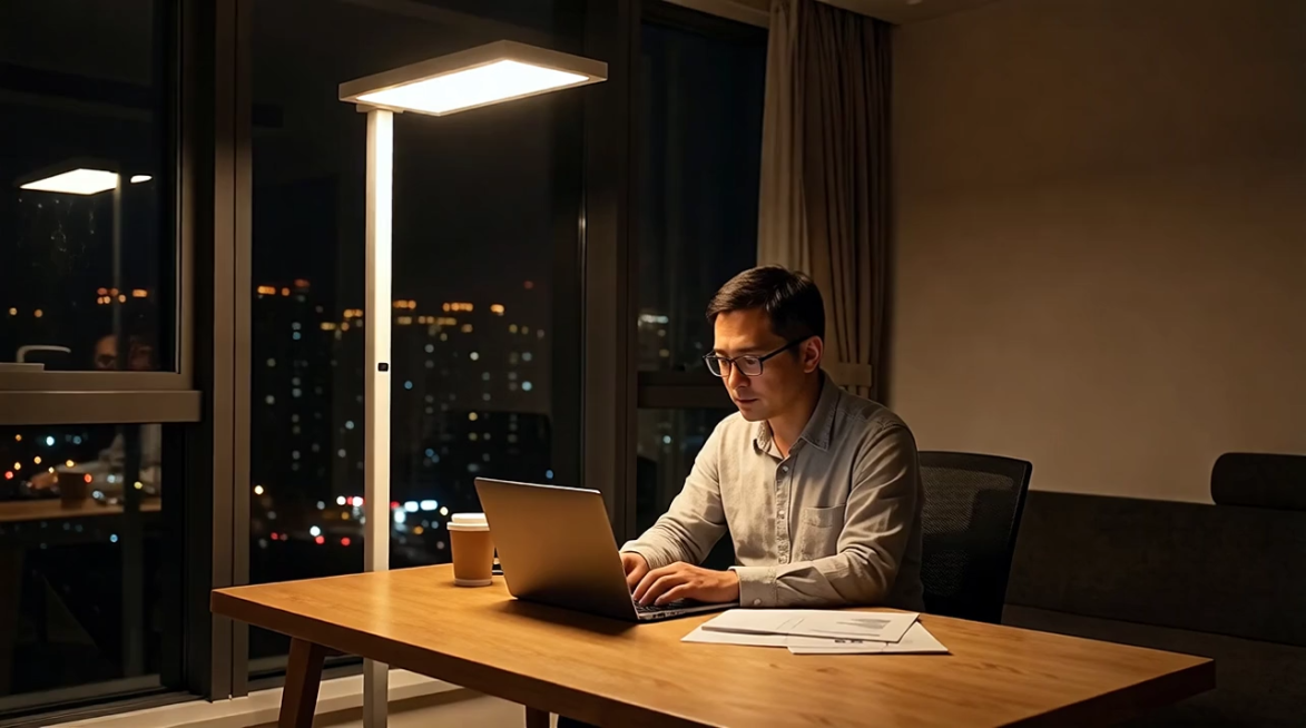 一束发光的粒子线束穿越画面预览效果