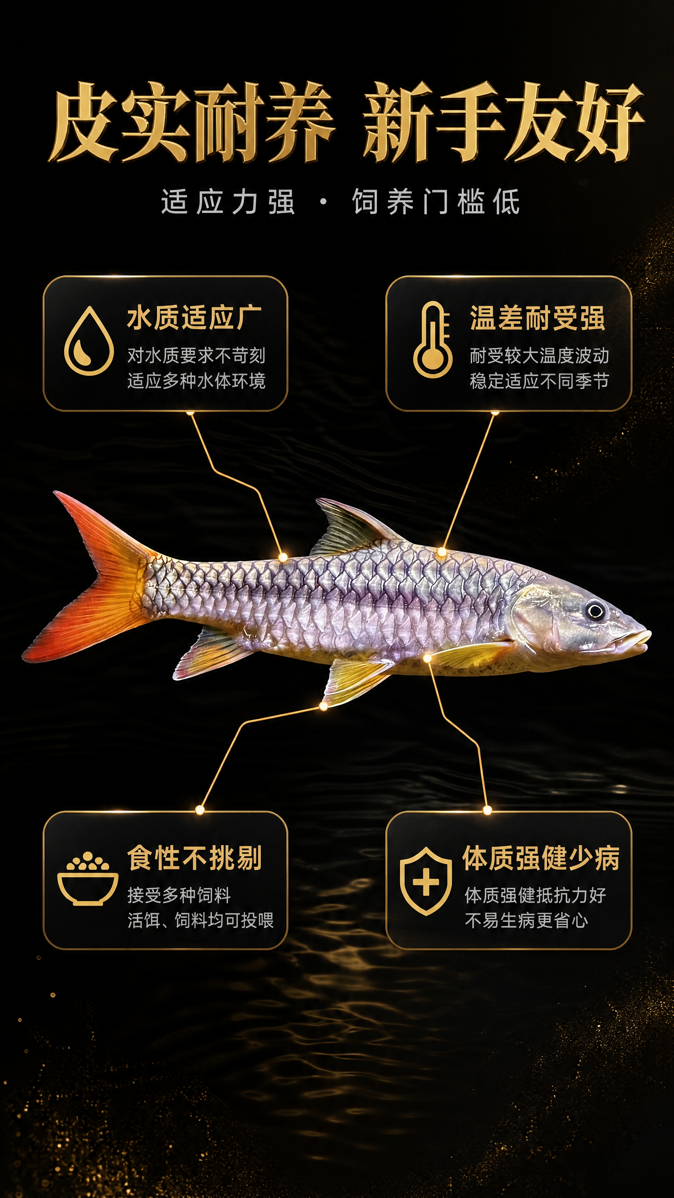 [商品] 使用【图1】皇室金原生金吉罗鱼；保留鱼的完整结构、比… - 图片创意预览