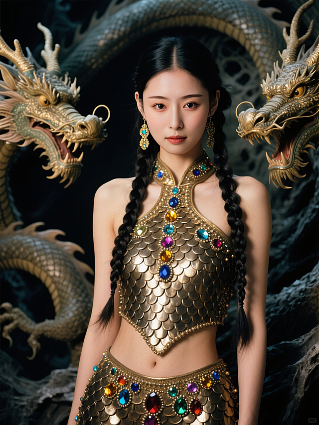 😍金属鳞片装美女勇士闪耀华贵龙巢啦！