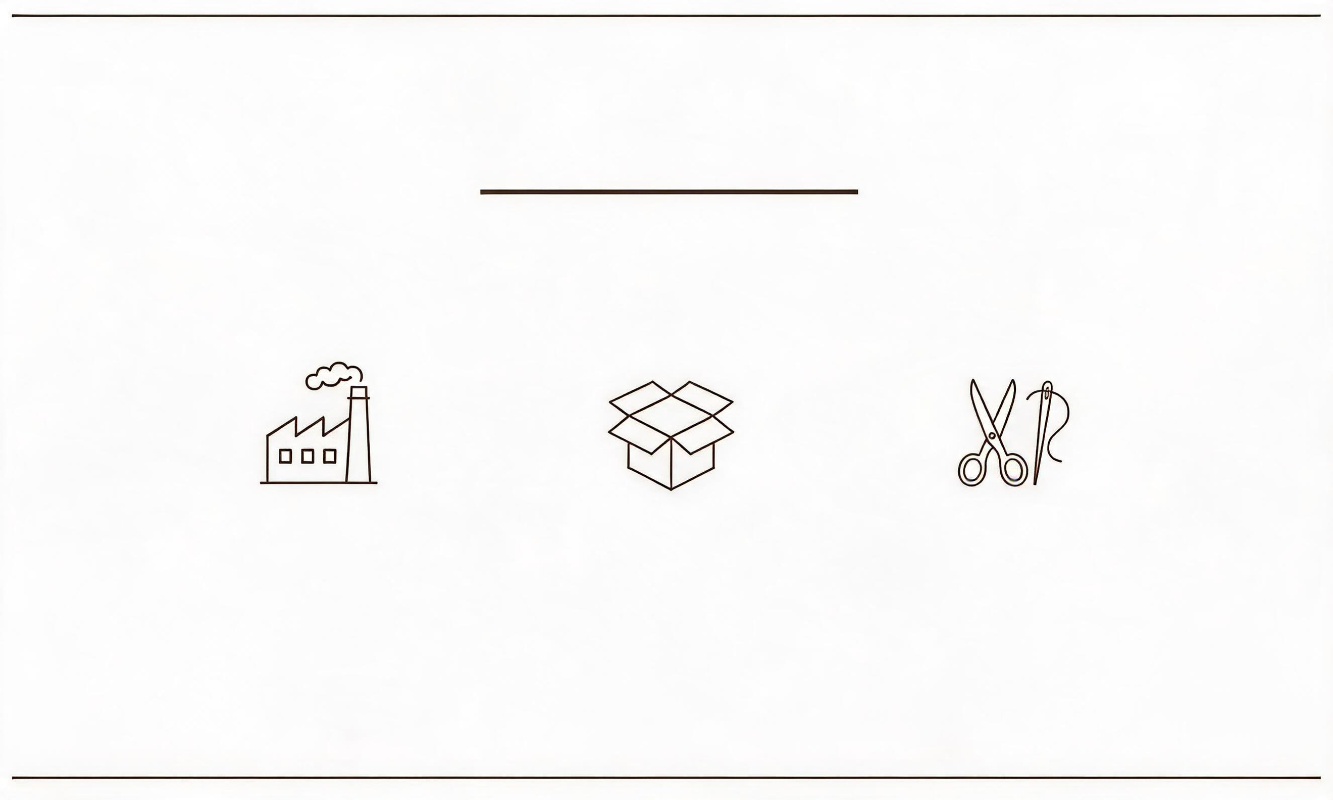将图片底部三个图标（工厂烟囱、纸箱、剪刀针线）整体缩小至原来的… - 图片创意预览