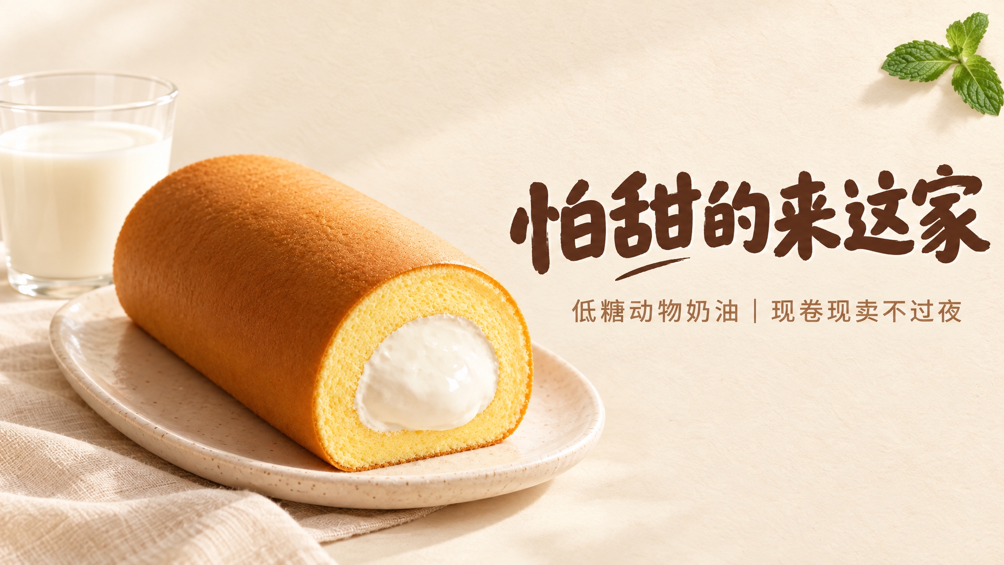 美团外卖店铺首页banner横幅图，日系简约烘焙店风格，清新干… - 图片创意预览