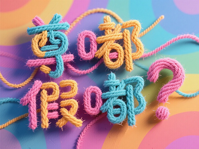 毛线球·3D艺术字创意