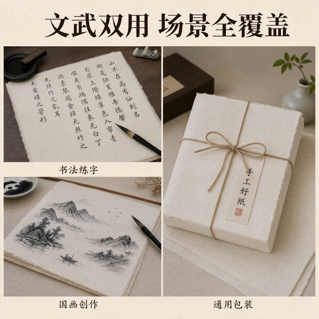 [主图-4] 多场景应用展示图，展示一纸多用全场景覆盖特点。
[氛围风格] 场景化展示，清晰直观，体现产品多用性。
[画质] 商业摄影质感、光线柔和通透、产品清晰真实、画面干净高级。
[元素] 采用宫预览效果