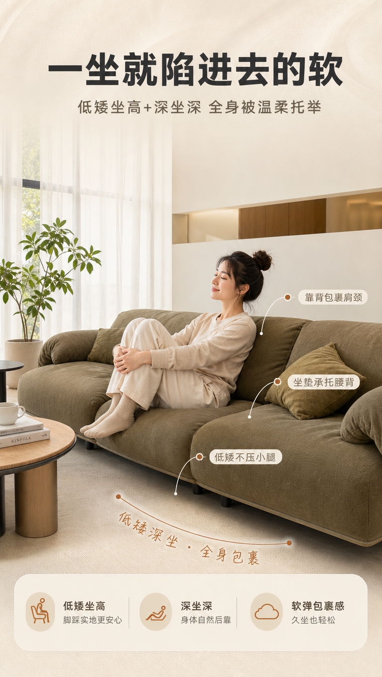[商品] 使用【图1】简约方块懒人沙发；保留低矮方块造型、柔和… - 图片创意预览