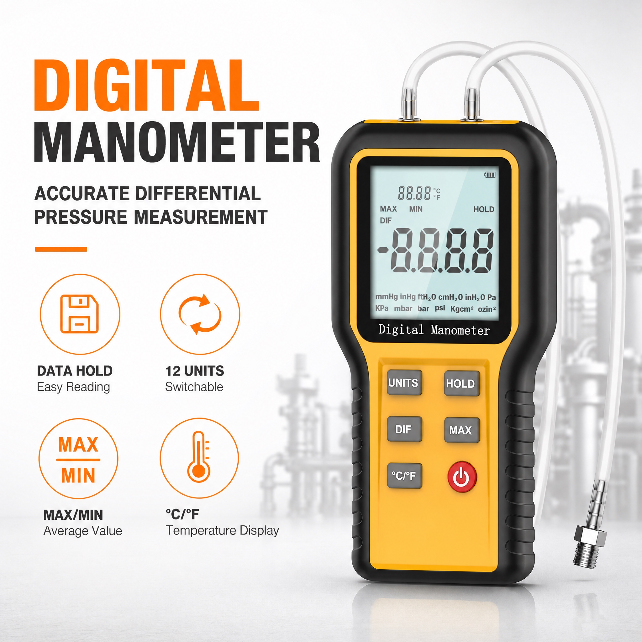 [单张主图] Digital Manometer 数字差压计… - 图片创意预览