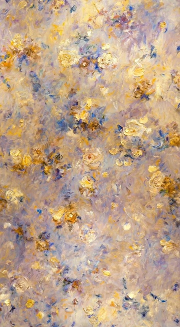 增加油画厚重笔触质感，将画面中花朵改为暖黄色调预览效果