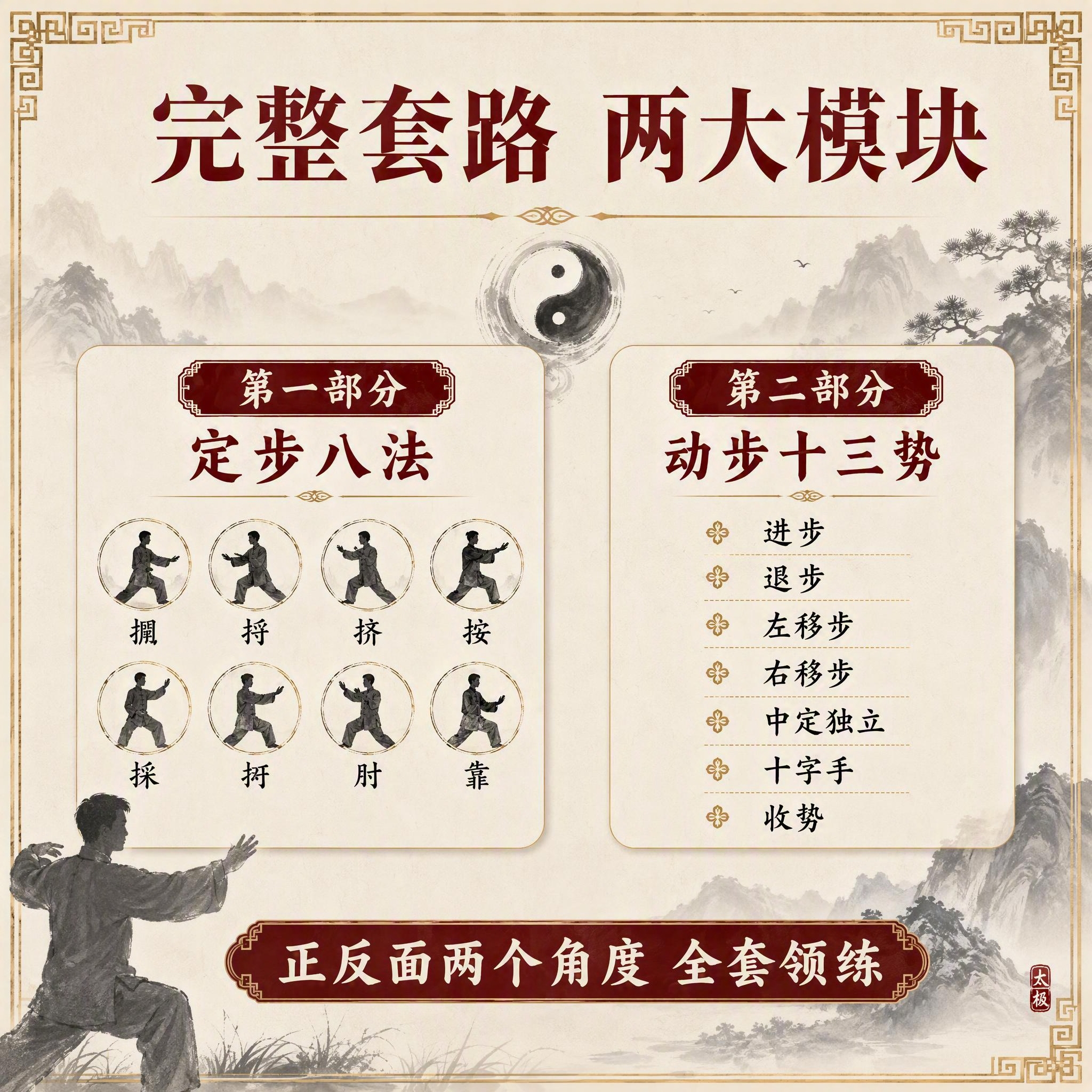 [主图-2] 课程亮点与内容结构，展示太极八法五步完整套路内容… - 图片创意预览