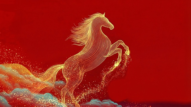 需要一个风格一样，马的动作变换的图