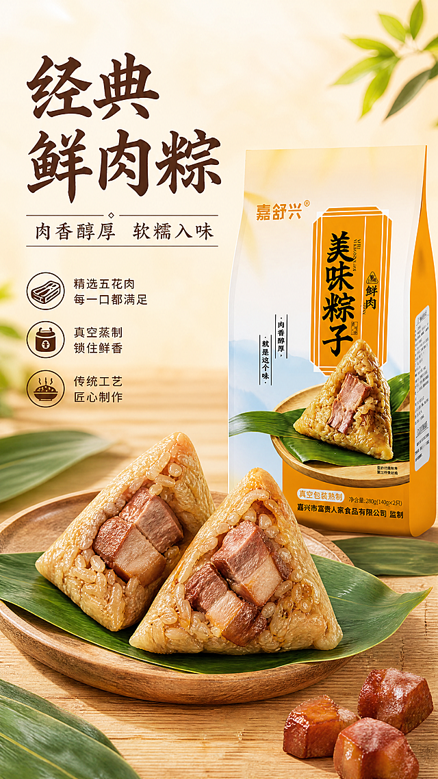 「图片1」「图片1」「图片1」「图片1」「图片1」「图片1」「图片1」「图片1」，生成一套详情页，商品名称为粽情端午礼盒，适配淘宝/天猫平台，单图比例为9:16，需求屏数为8张。