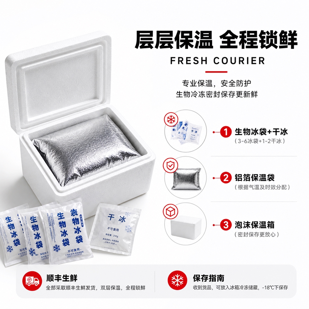 [商品] 使用【图8】泡沫保温箱+铝箔袋+冰袋包装参考图；保留… - 图片创意预览
