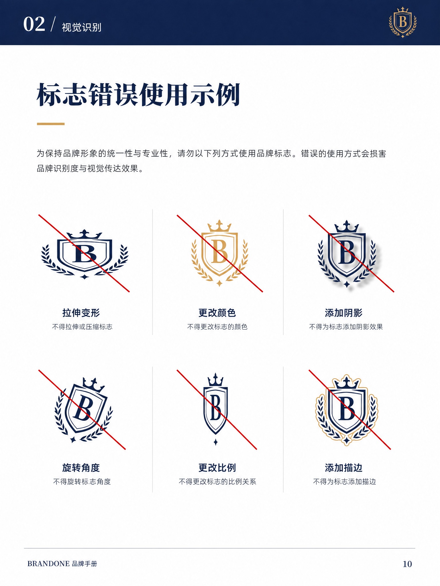品牌手册内页设计，竖版A4比例，专业权威风格，白色背景。页面顶… - 图片创意预览